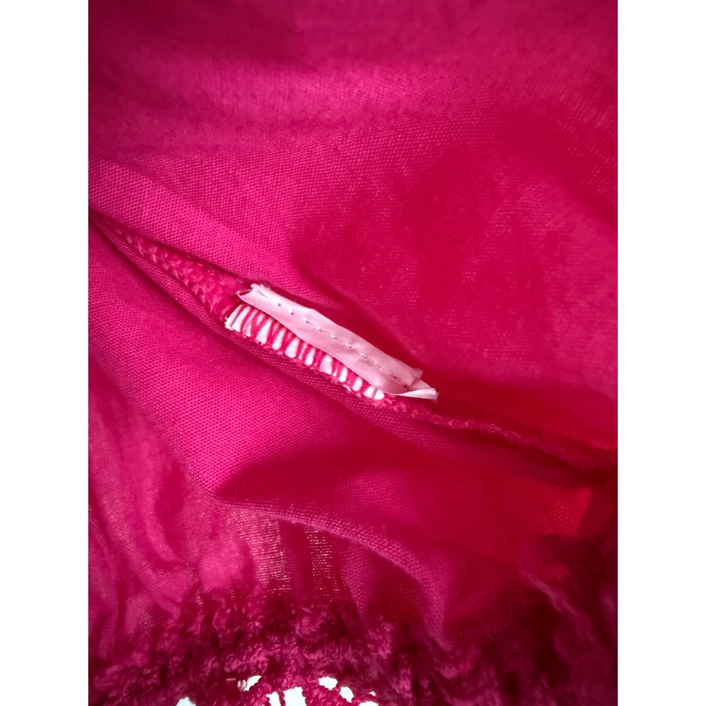 Urban Spirit Rulys Magenta Pink Off The Shoulder Embroidered Tassel Crop Top - Picture 7 of 9